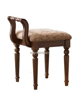 סגנון אירופאי הלבשה צואה בסגנון אמריקאי כל עץ מלא איפור צואה משענת ההלבשה, שולחן כיסא פשוט בד רך תיק